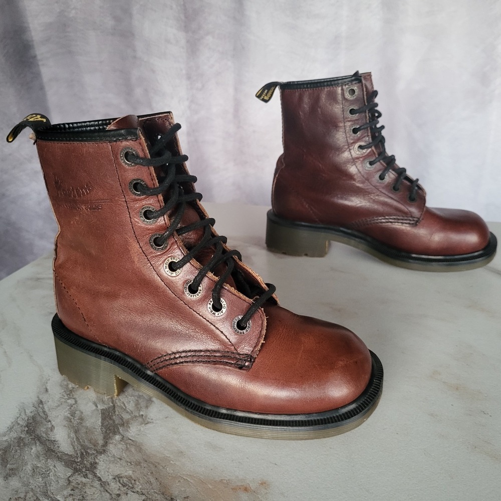 Dr. Martens 8304 Campus Lace Up Ankle Boots Square Wide Toe Chunk Size 5